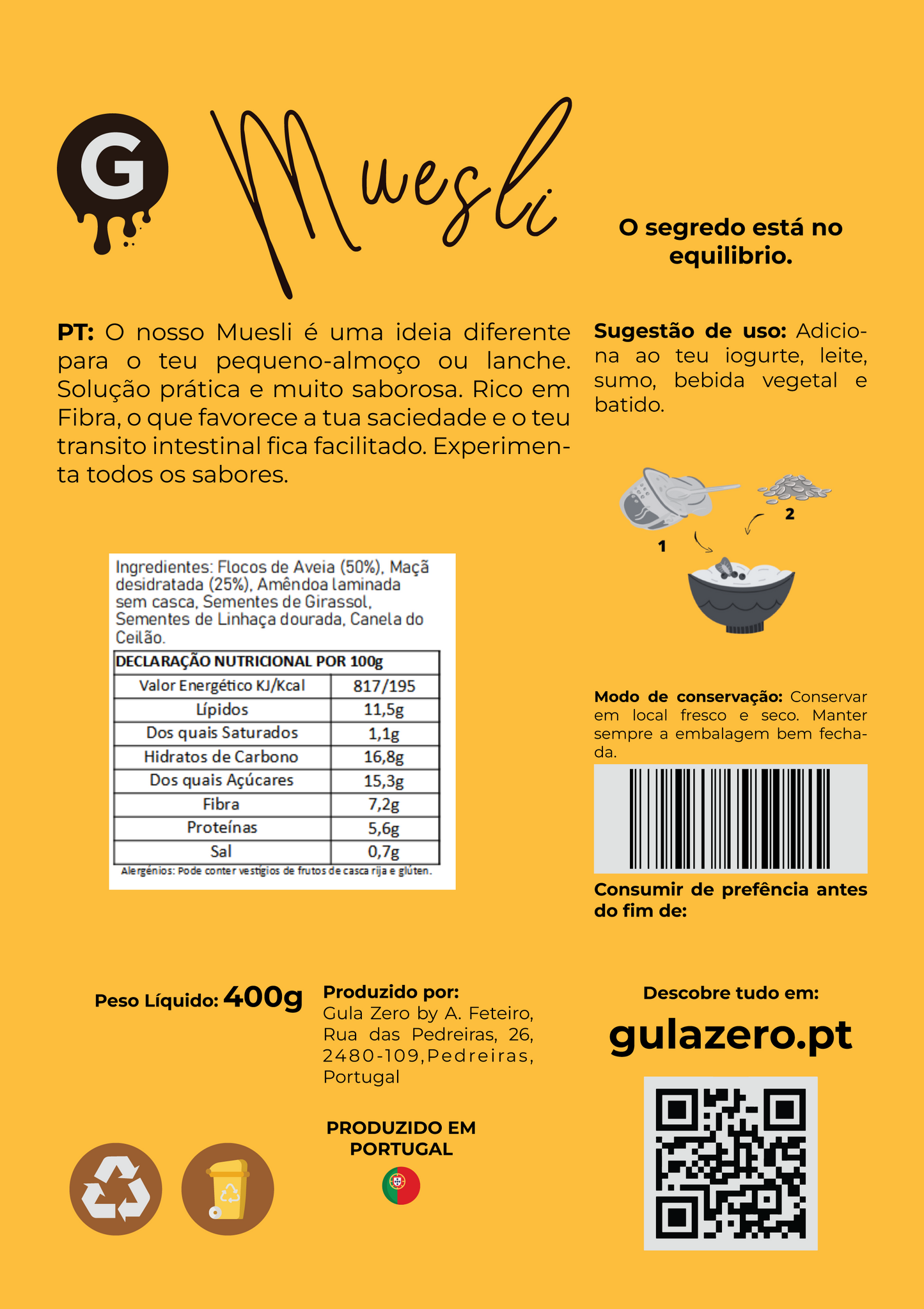 Muesli Maçã Canela